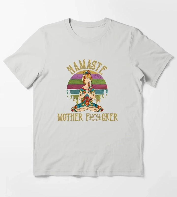 Namaste Mother T-Shirt Light Grey