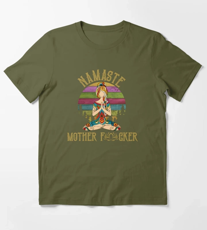 Namaste Mother T-Shirt Olive Green