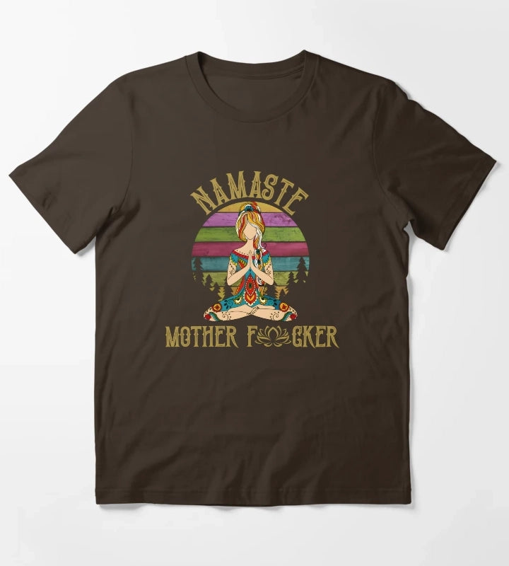 Namaste Mother T-Shirt Brown