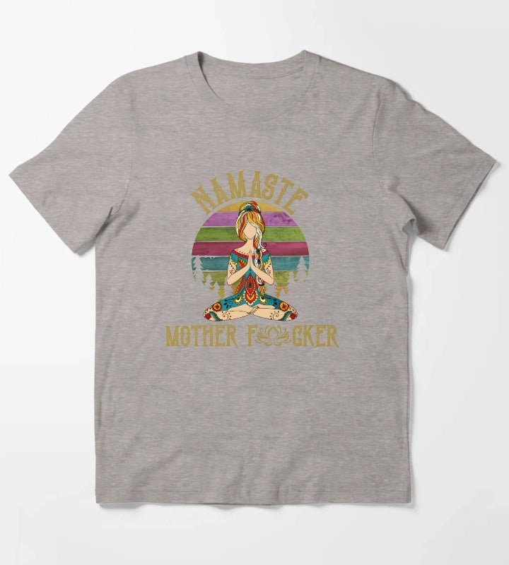 Namaste Mother T-Shirt Heather Grey