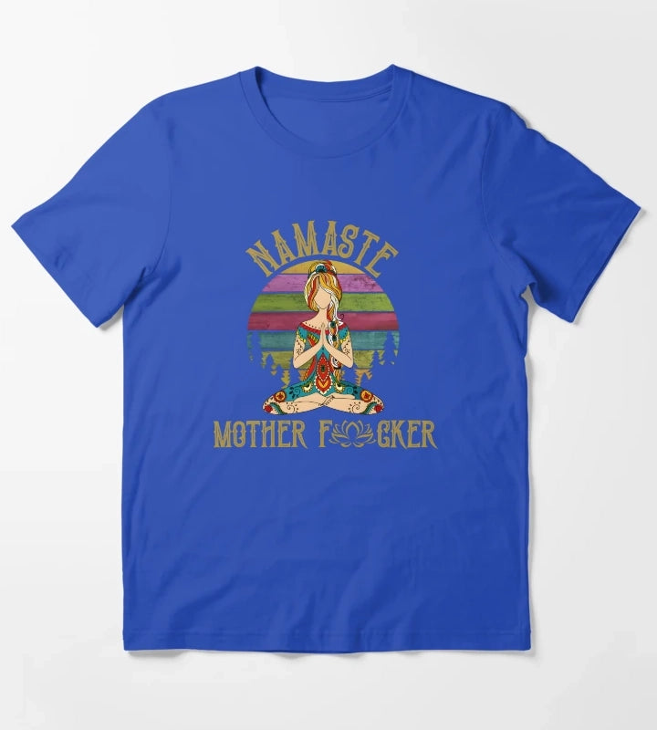 Namaste Mother T-Shirt Blue