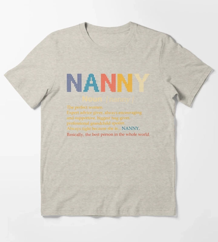 Nanny Definition Perfect Women Gift T-Shirt Cream