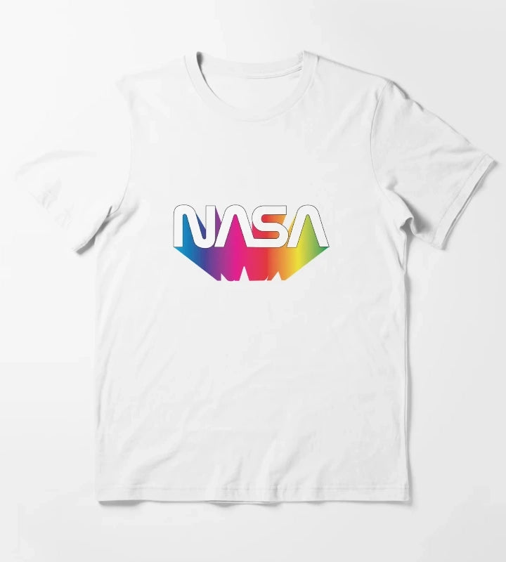 Nasa Rainbow T-Shirt White