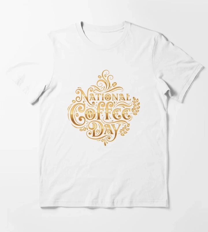National Coffee Day Celebration Design T-Shirt White