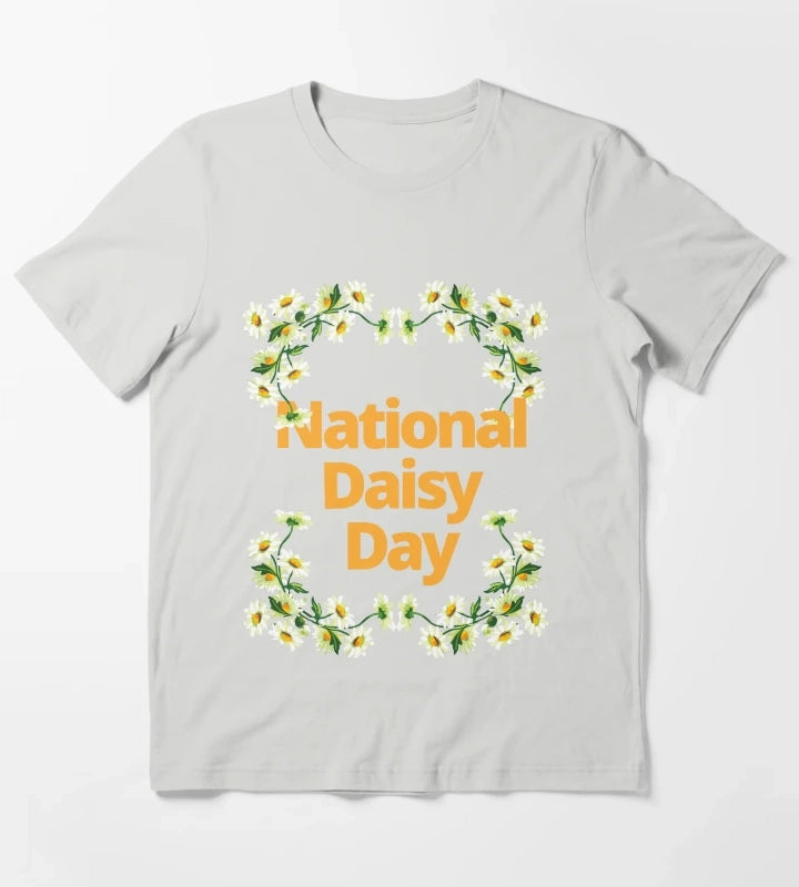 National Daisy Day T-Shirt Light Grey