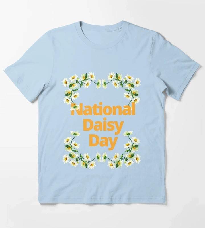 National Daisy Day T-Shirt Sky Blue