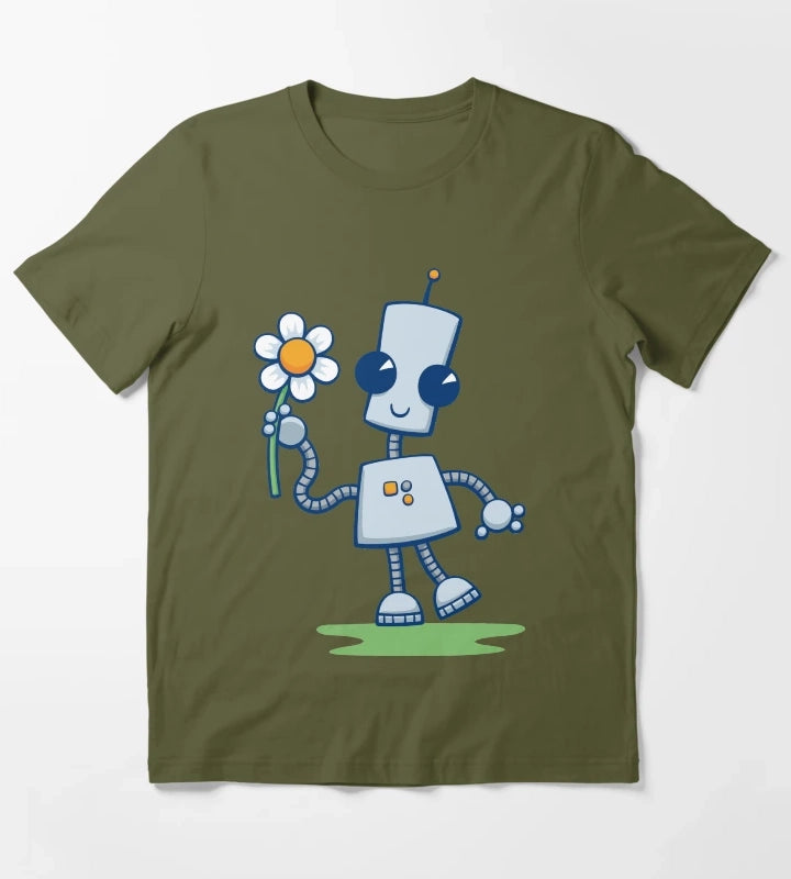 Neds Flower T-Shirt Olive Green