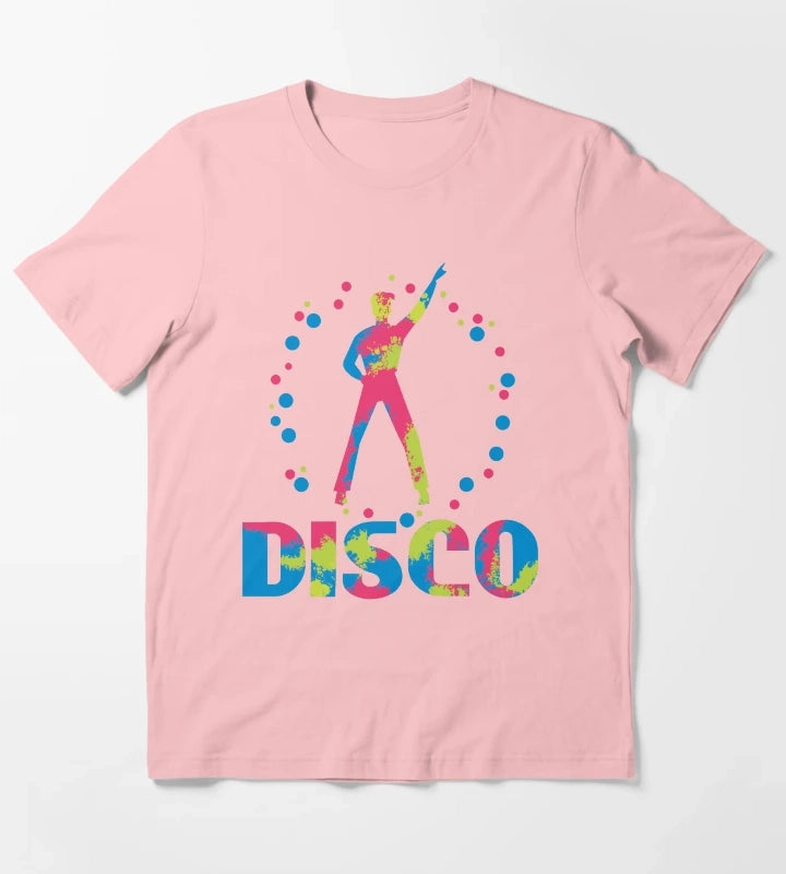Neon 70s Disco Dance Party T-Shirt Dark Grey