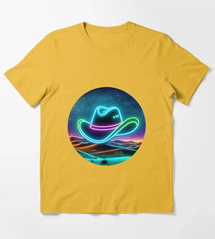 Neon Cowboy Hat T-Shirt Yellow