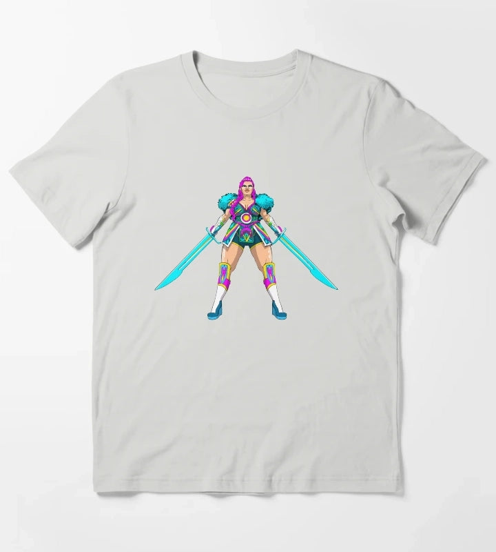 Neon Disco Queen T-Shirt Light Grey