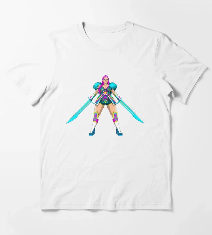 Neon Disco Queen T-Shirt White