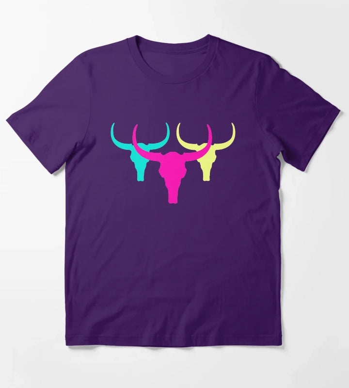 Neon Rancho Pattern T-Shirt Purple
