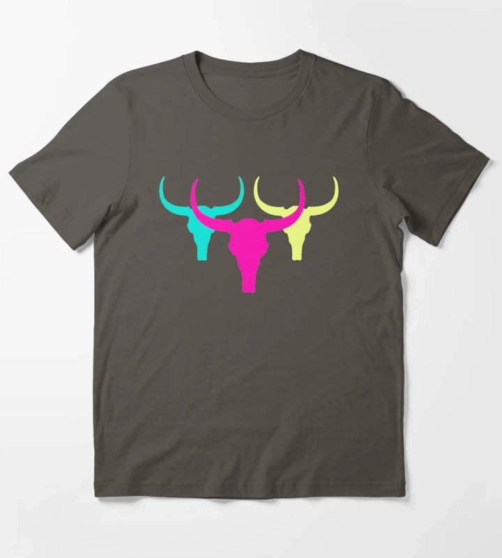 Neon Rancho Pattern T-Shirt Dark Grey
