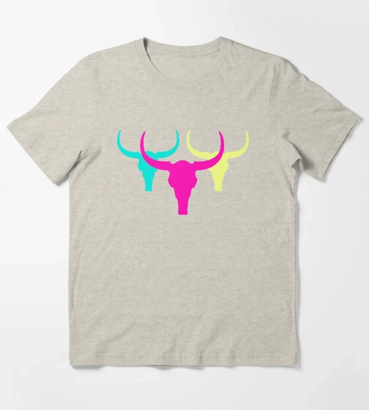 Neon Rancho Pattern T-Shirt Cream