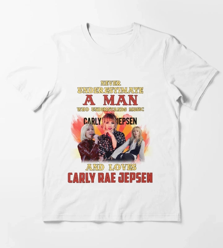 Never Underestimate A Man Who Loves Carly T-Shirt White