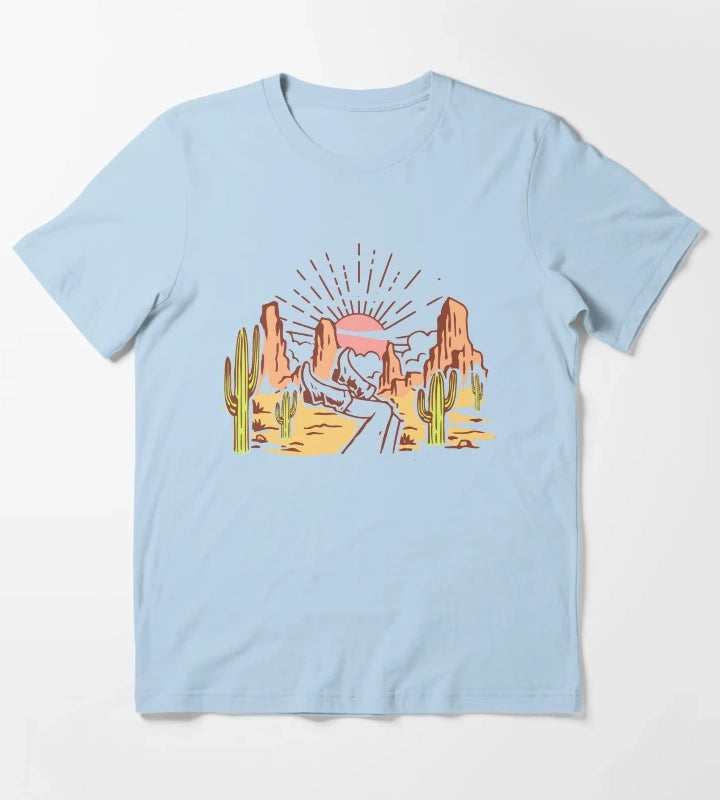 New Cowgirl In Town T-Shirt Sky Blue