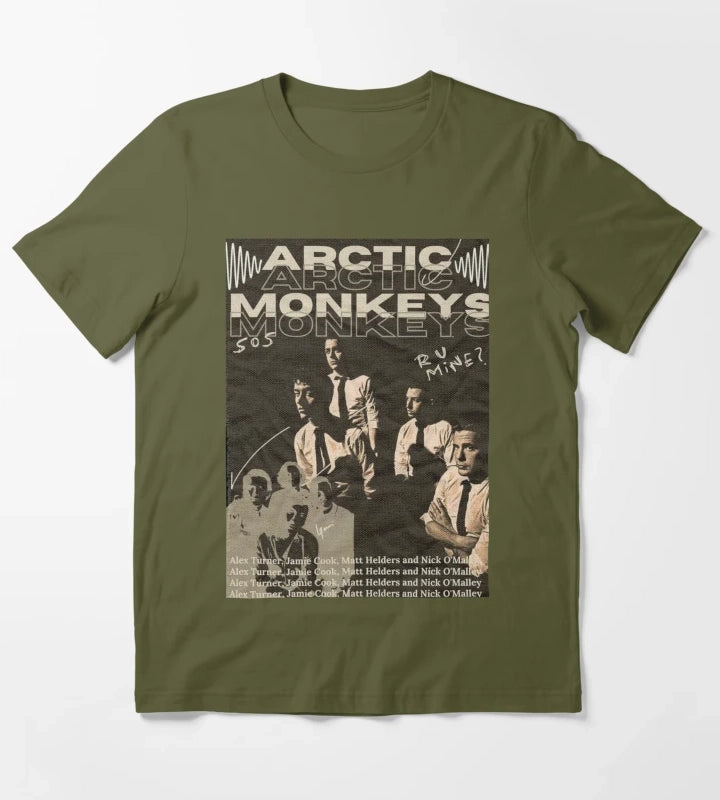 New Music Band T-Shirt Olive Green