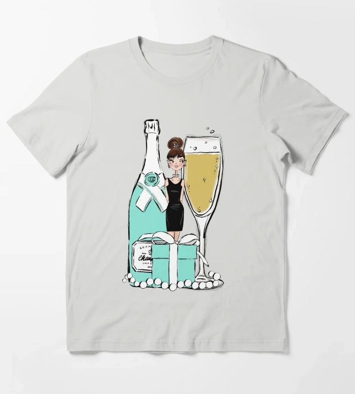 New York Lady T-Shirt Light Grey