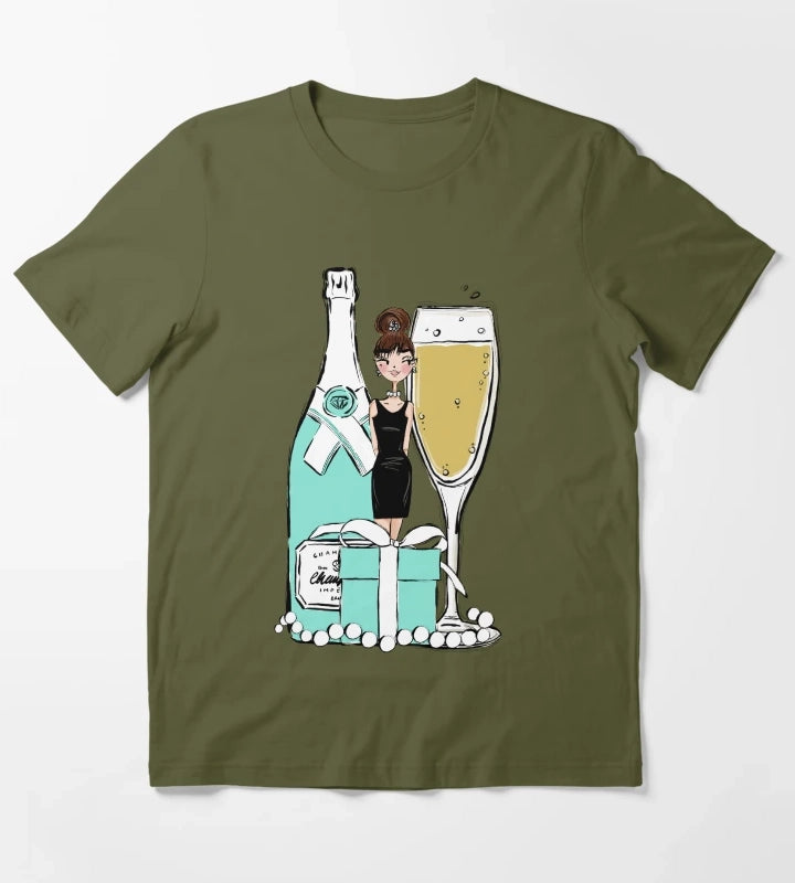 New York Lady T-Shirt Olive Green