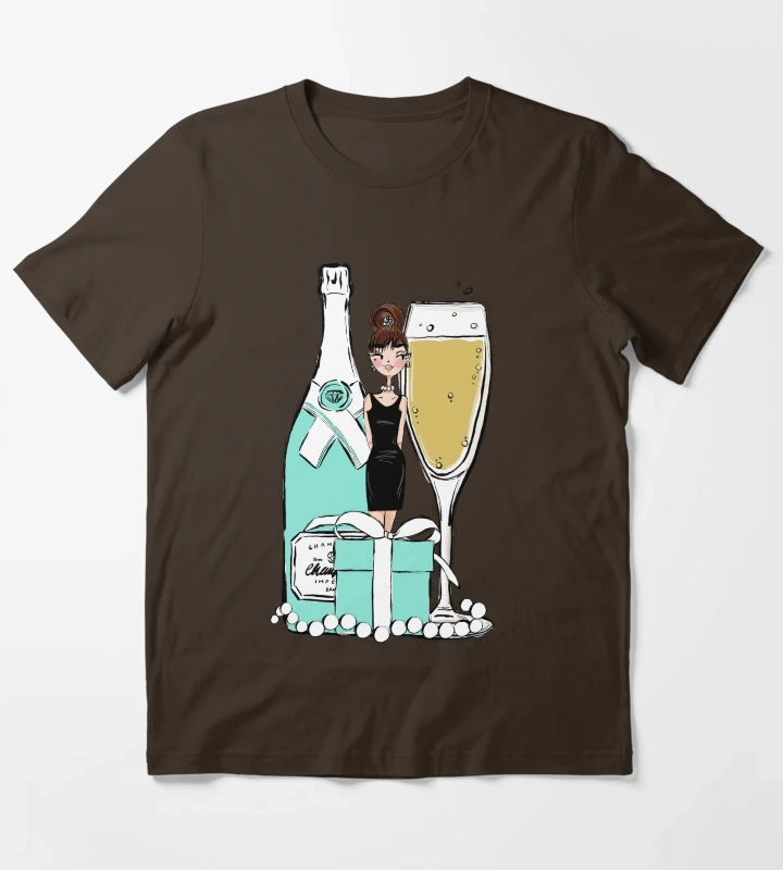 New York Lady T-Shirt Brown