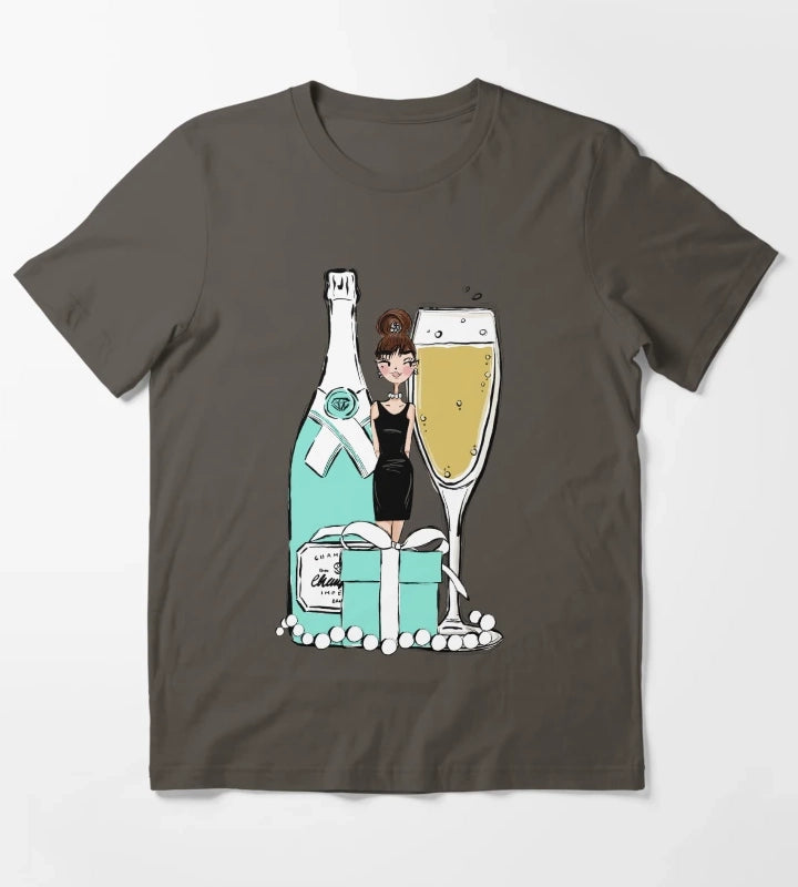 New York Lady T-Shirt Dark Grey