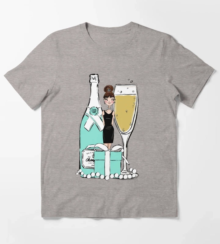 New York Lady T-Shirt Heather Grey