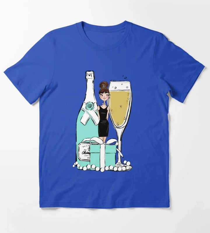 New York Lady T-Shirt Blue