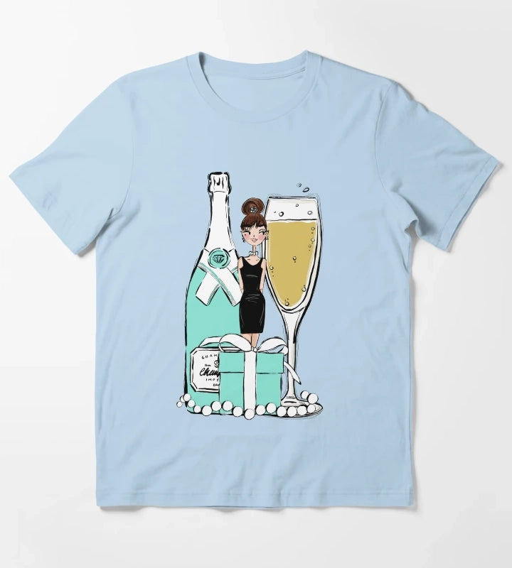New York Lady T-Shirt Sky Blue