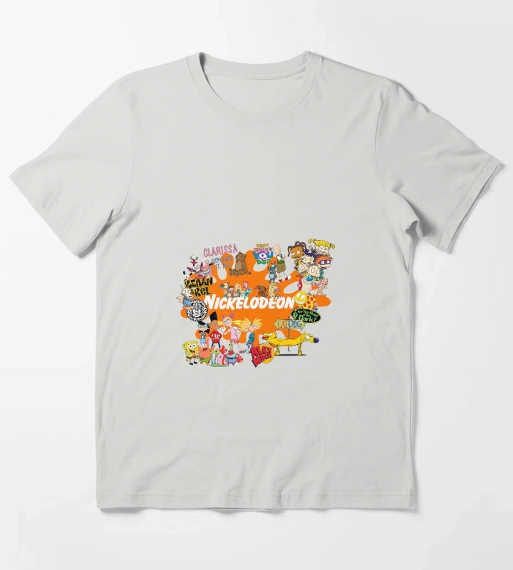 Nickelodeon 1990s kids cartoon TV programme mashup T-Shirt Light Grey