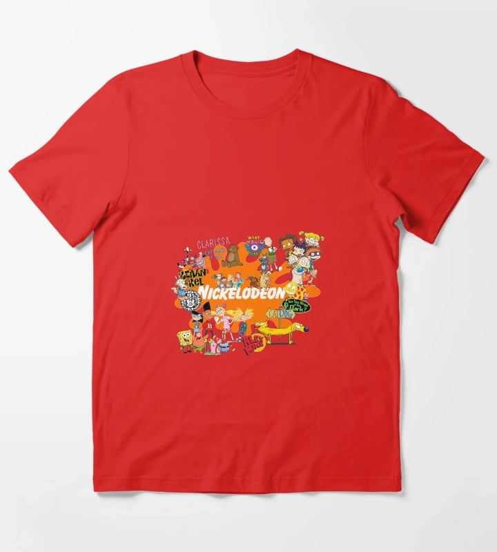 Nickelodeon 1990s kids cartoon TV programme mashup T-Shirt Red