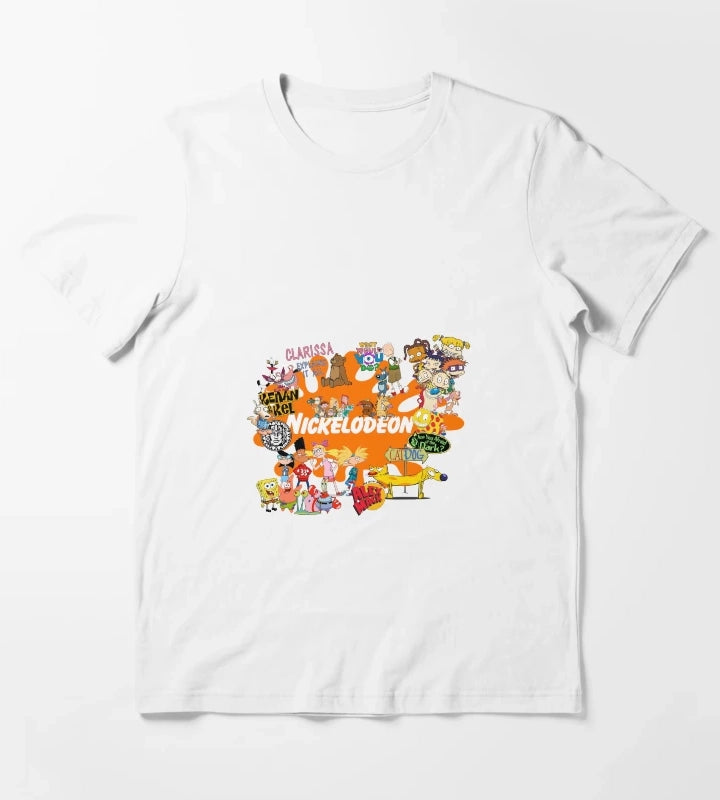 Nickelodeon 1990s kids cartoon TV programme mashup T-Shirt White