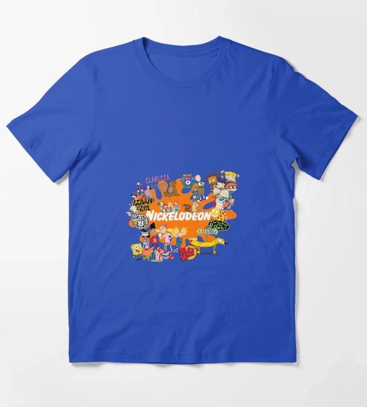 Nickelodeon 1990s kids cartoon TV programme mashup T-Shirt Blue