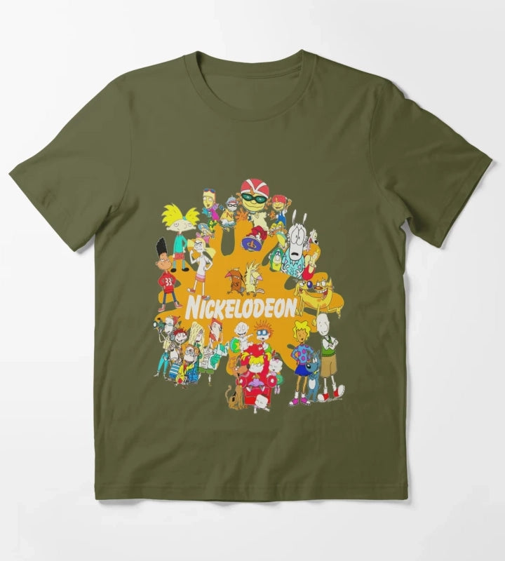 Nickelodeon 90s Nick T-Shirt Olive Green