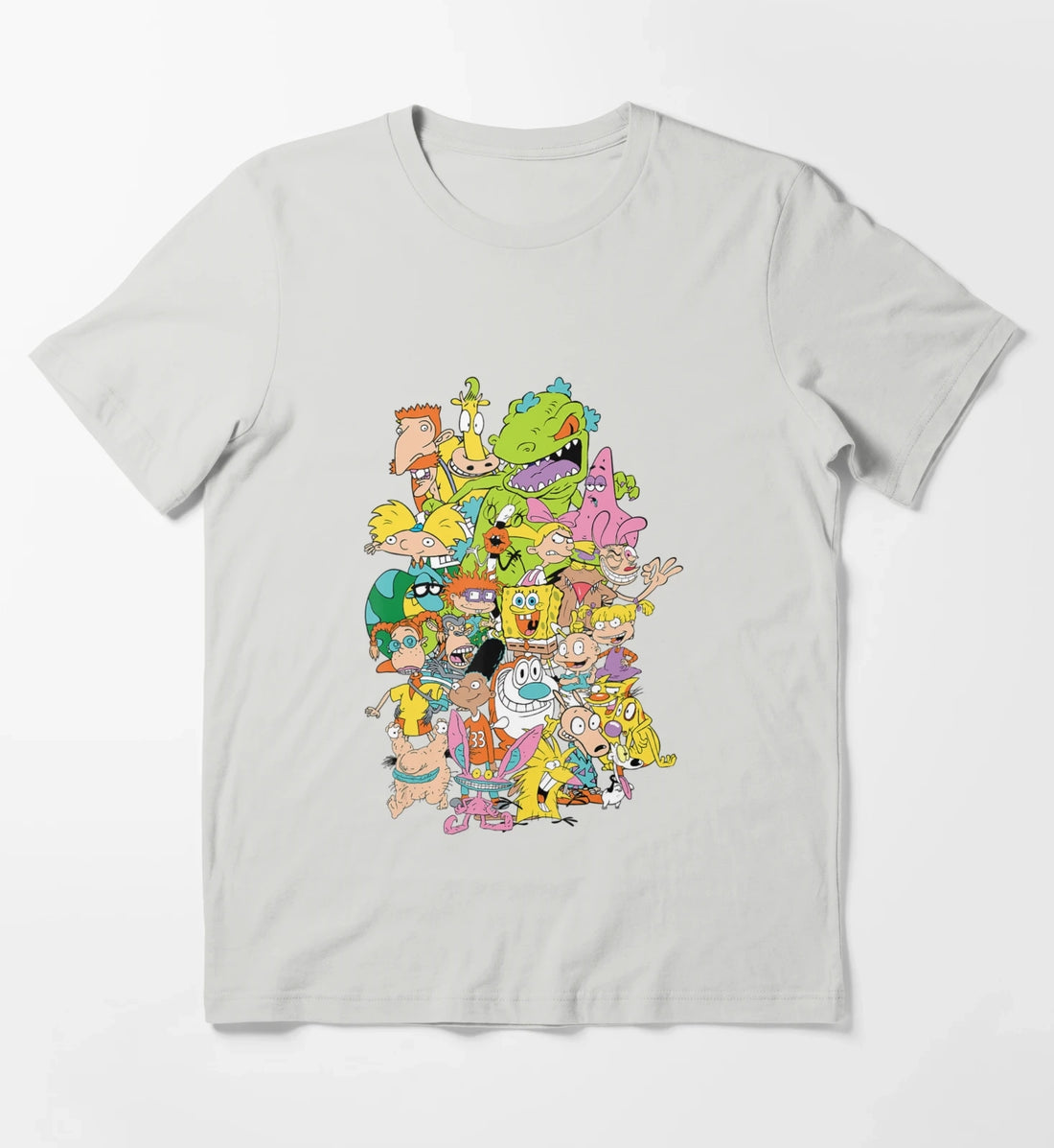 Nickelodeon Complete Nick 90S Throwback Character T-Shirt Light Grey