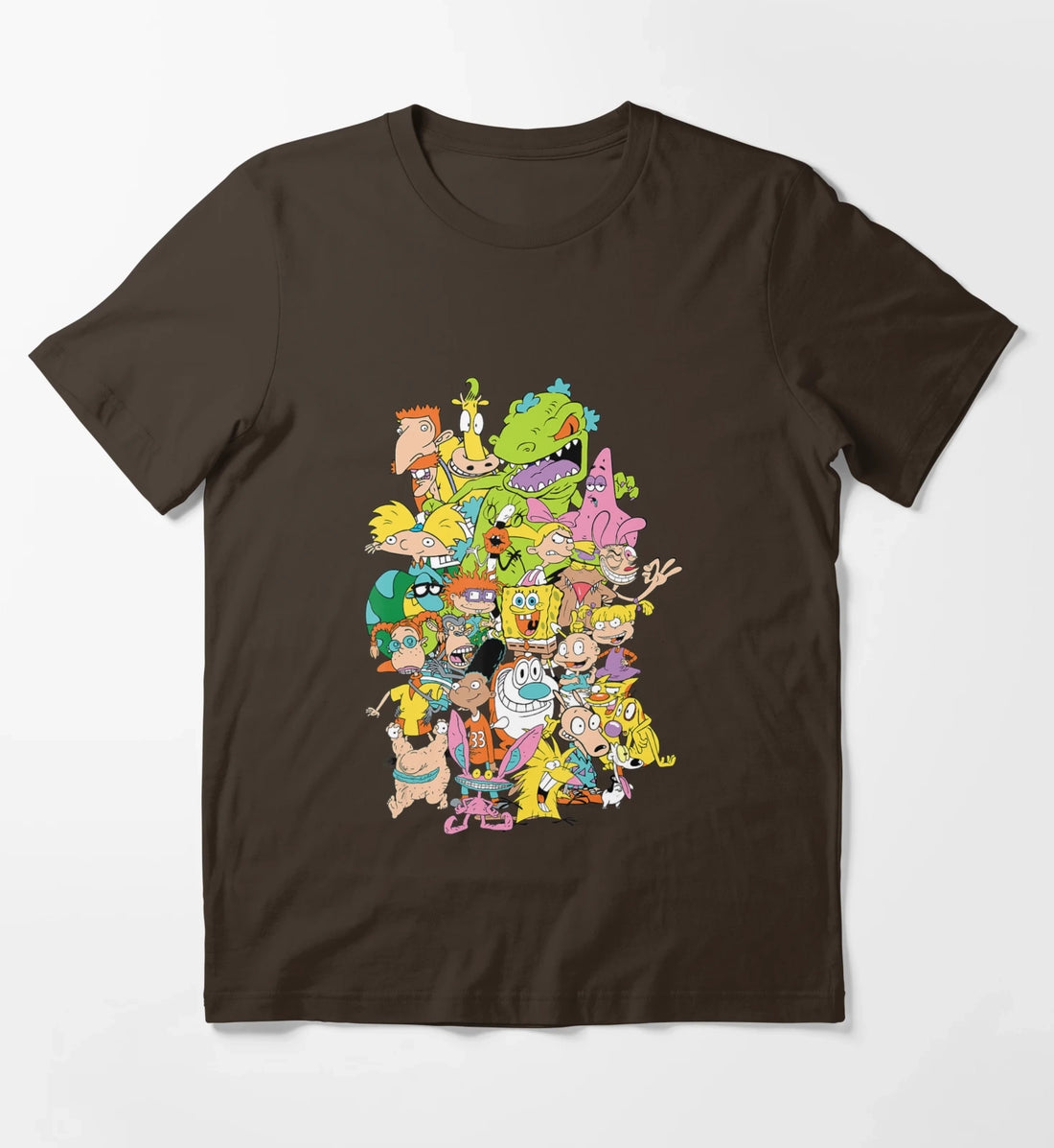 Nickelodeon Complete Nick 90S Throwback Character T-Shirt Brown