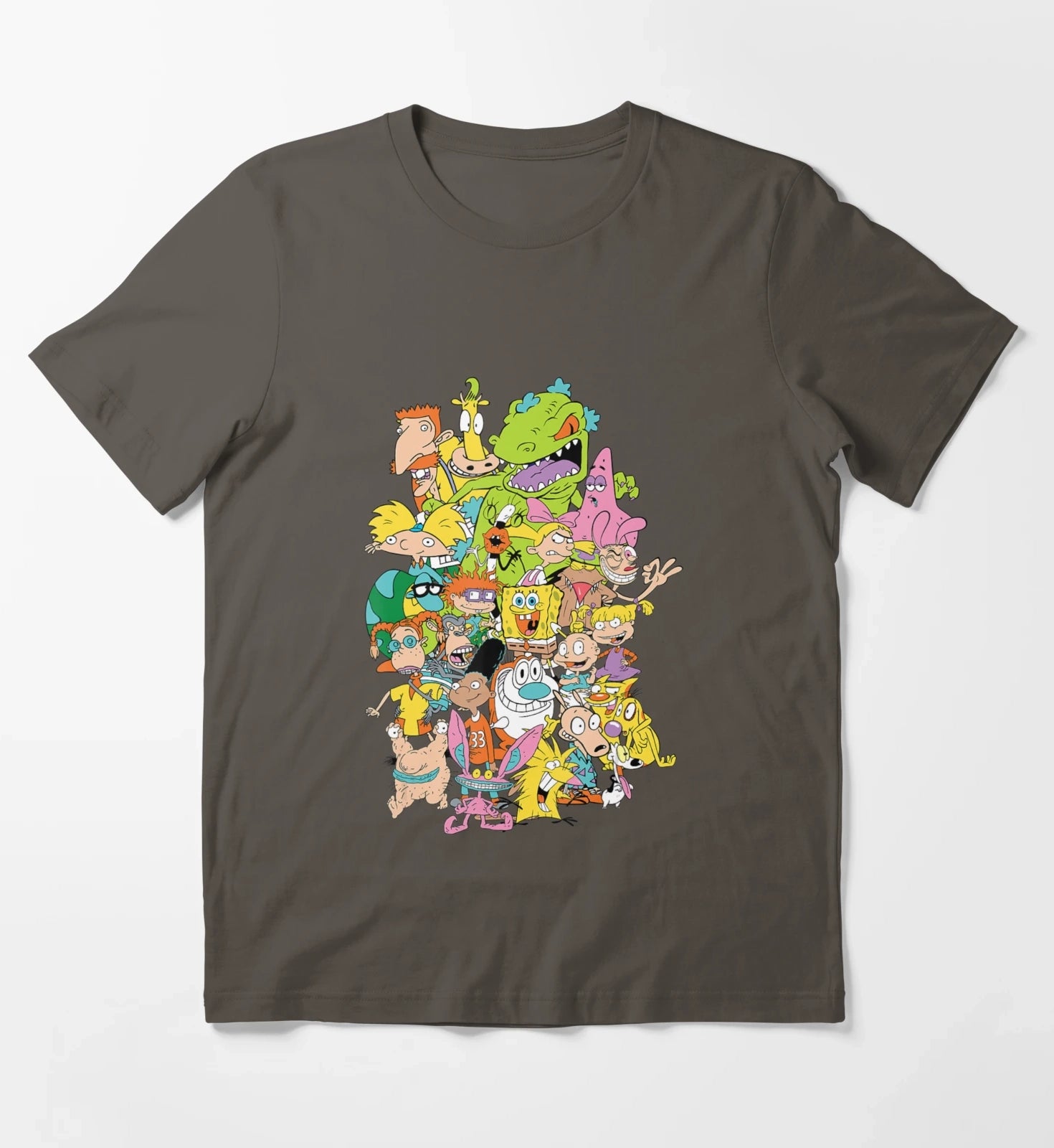 Nickelodeon Complete Nick 90S Throwback Character T-Shirt Dark Grey