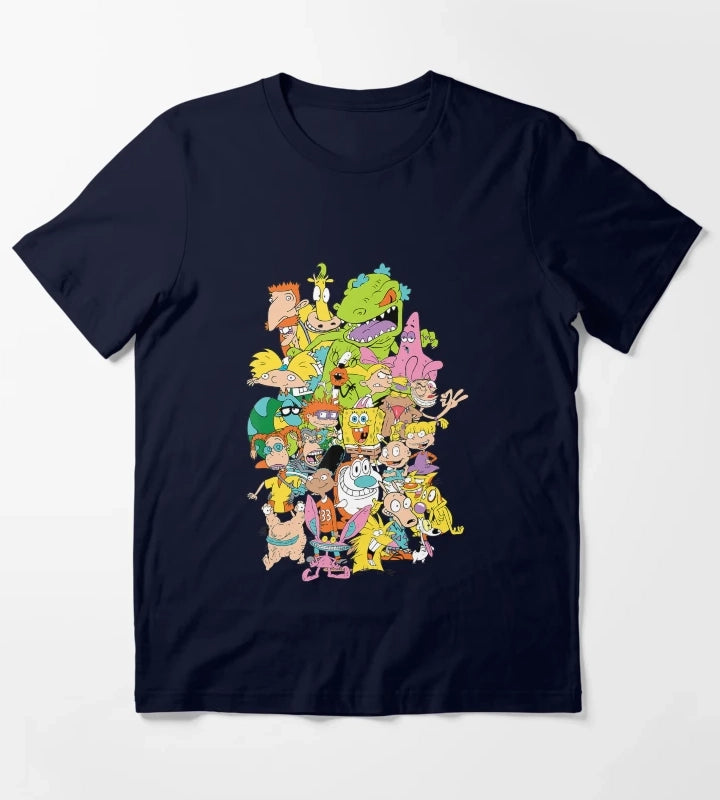 Nickelodeon Complete Nick 90S Throwback Character T-Shirt Navy