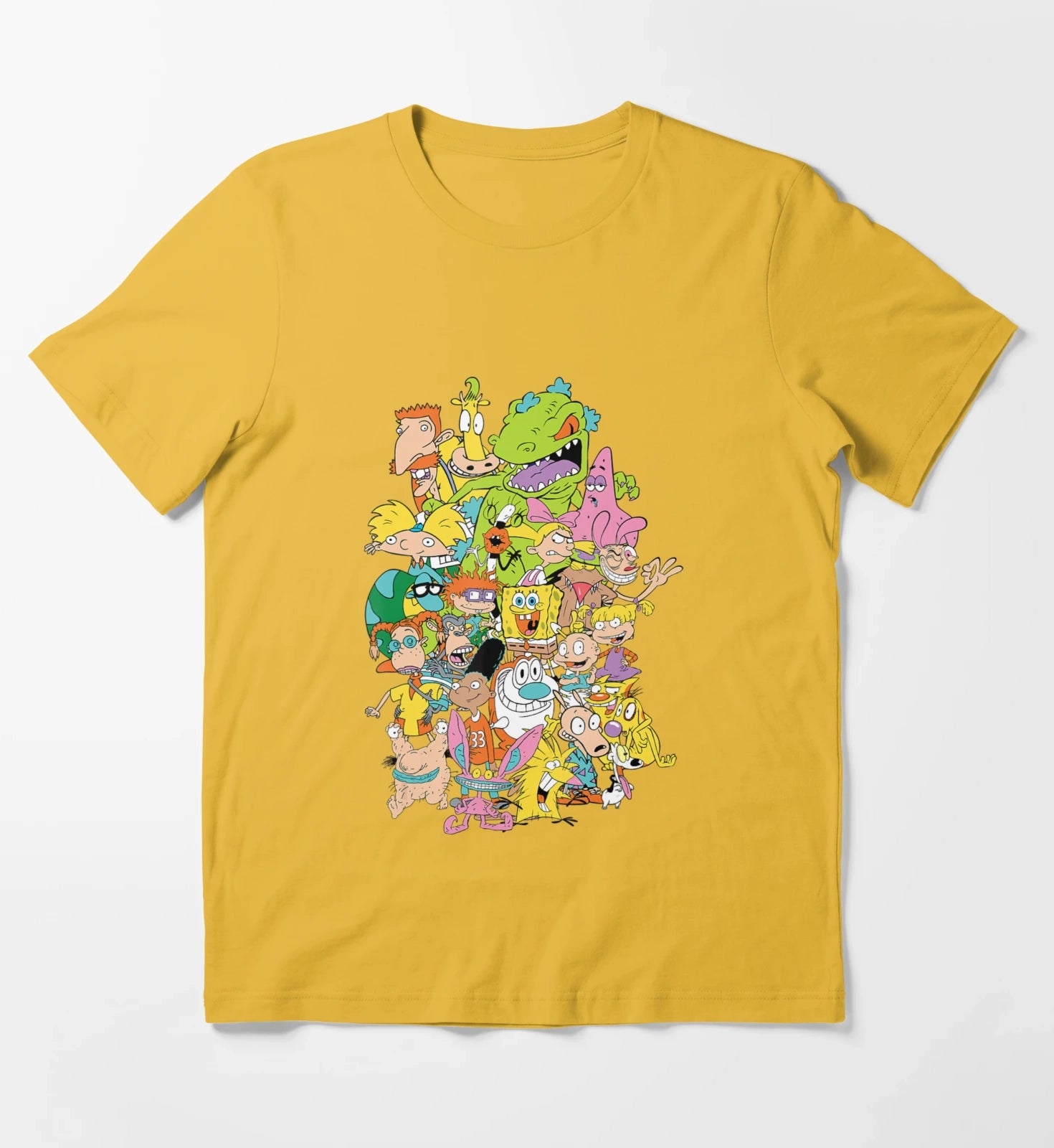 Nickelodeon Complete Nick 90S Throwback Character T-Shirt Yellow