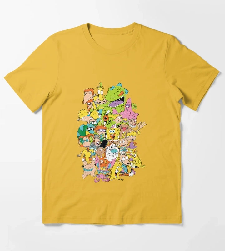 Nickelodeon Complete Nick 90S Throwback Character T-Shirt Yellow