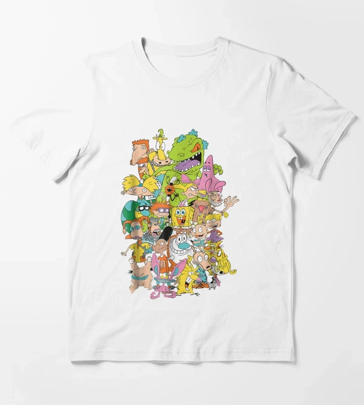 Nickelodeon Complete Nick 90s Throwback Character Classic TShirt T-Shirt White