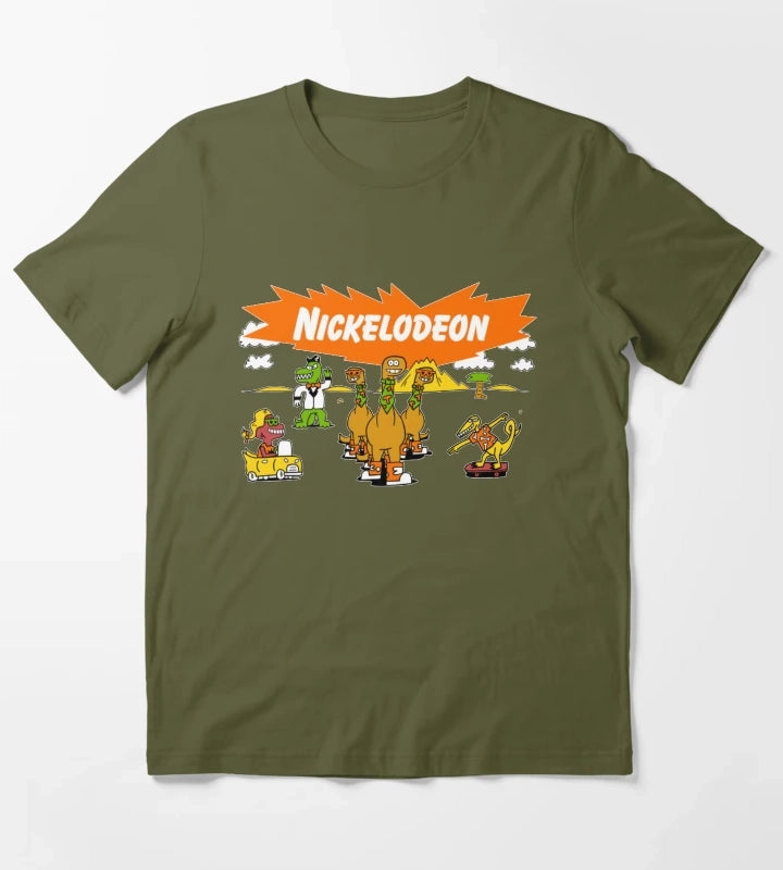 Nickelodeon Do Wop Dinosaurs T-Shirt Olive Green