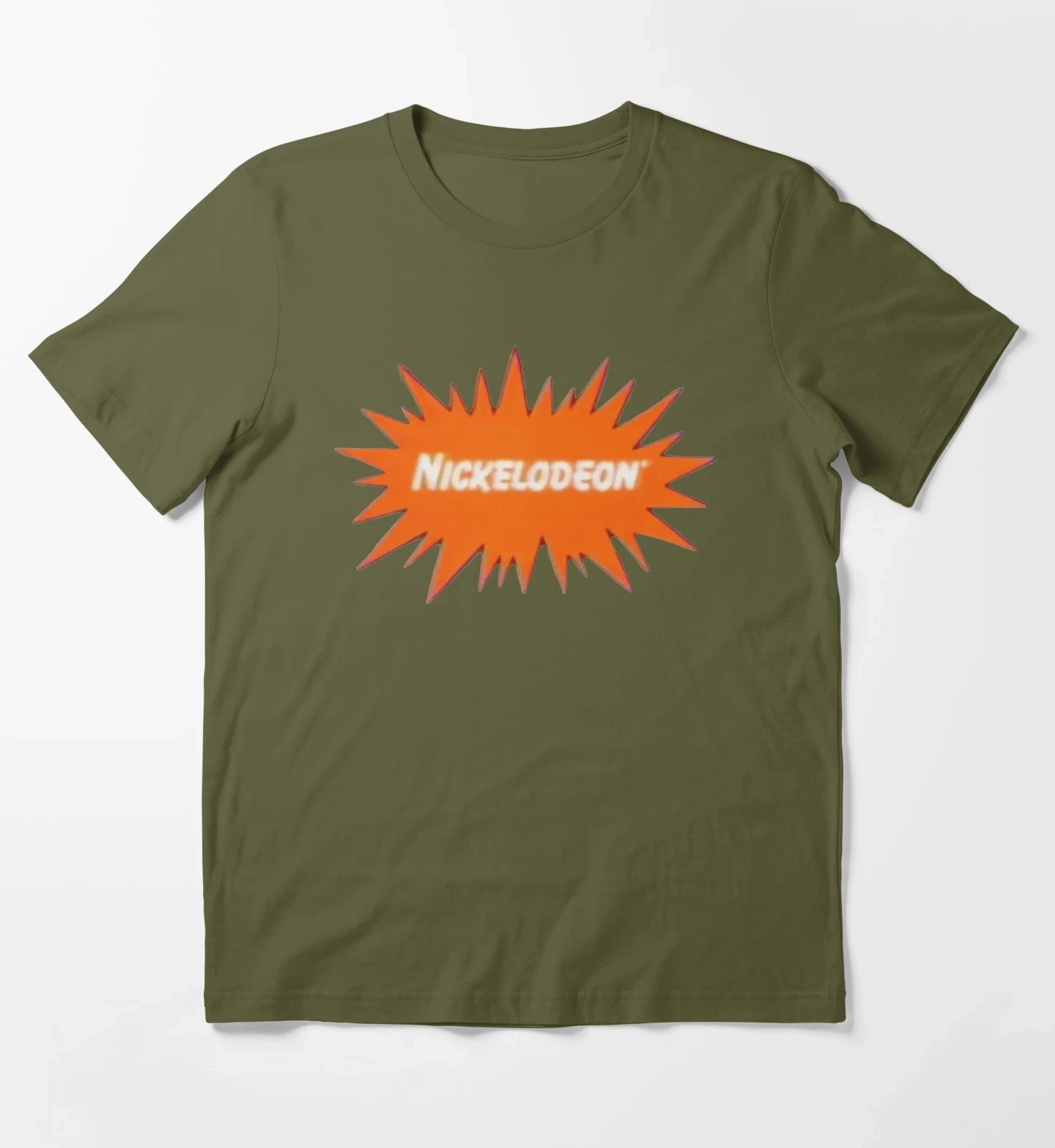 Nickelodeon Old School Logo T-Shirt Olive Green