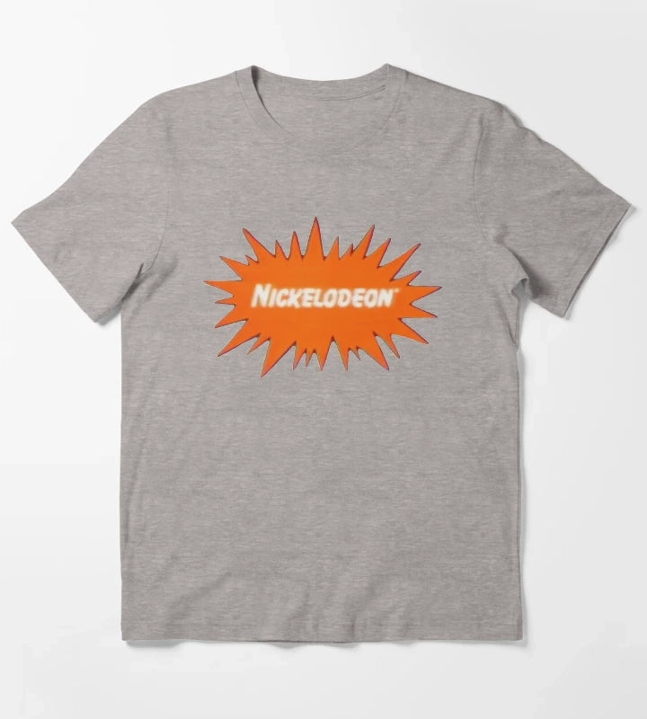 Nickelodeon Old School Logo T-Shirt Heather Grey