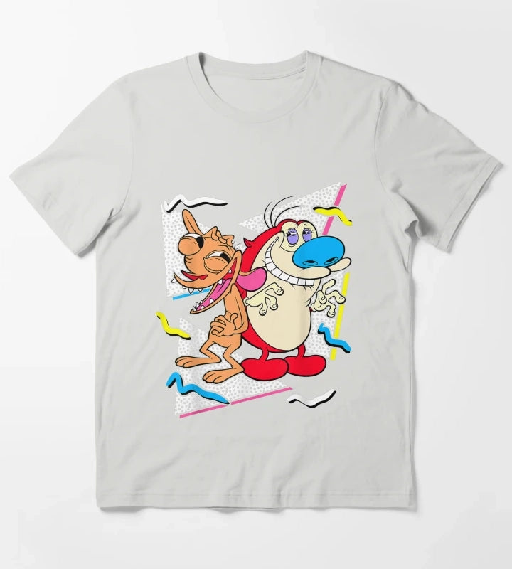 Nickelodeon Ren And Stimpy T-Shirt Light Grey
