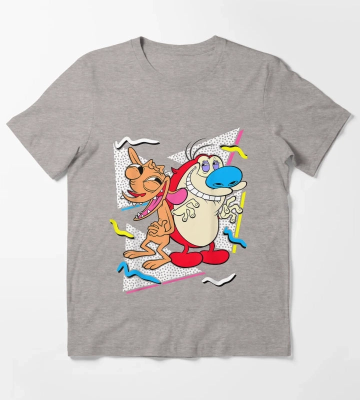 Nickelodeon Ren And Stimpy T-Shirt Heather Grey