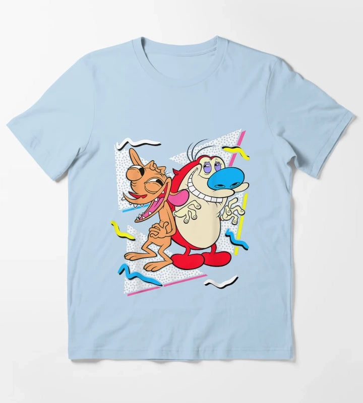 Nickelodeon Ren And Stimpy T-Shirt Sky Blue