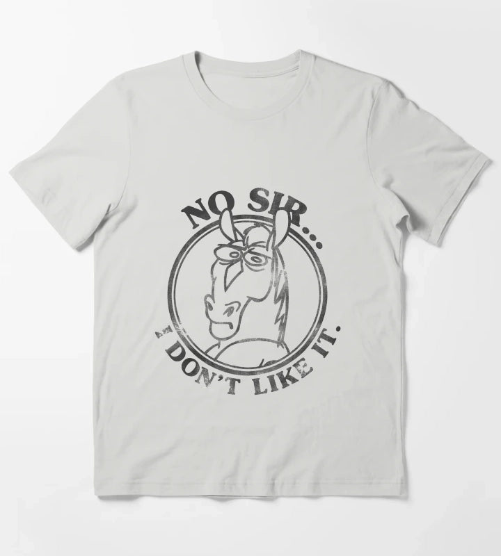 Nickelodeon Ren Stimpy Mr Horse Dont Like It T-Shirt Light Grey
