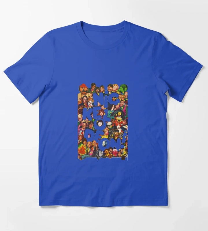 Nickelodeon Retro 80s Collage T-Shirt Blue