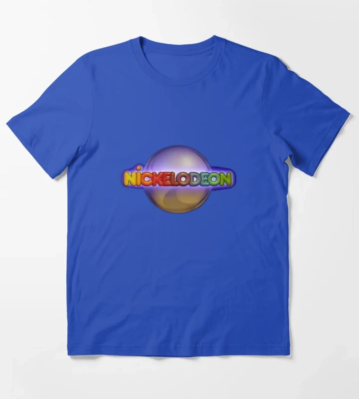 Nickelodeon Silver Ball Retro 80s T-Shirt Blue