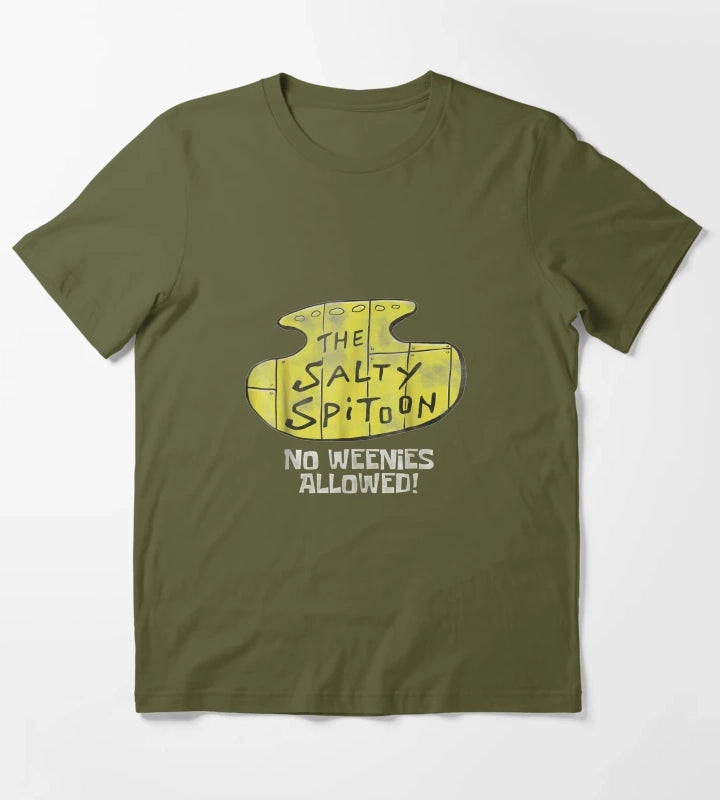 Nickelodeon Spongebob Salty Spitoon T Shirt T-Shirt Olive Green